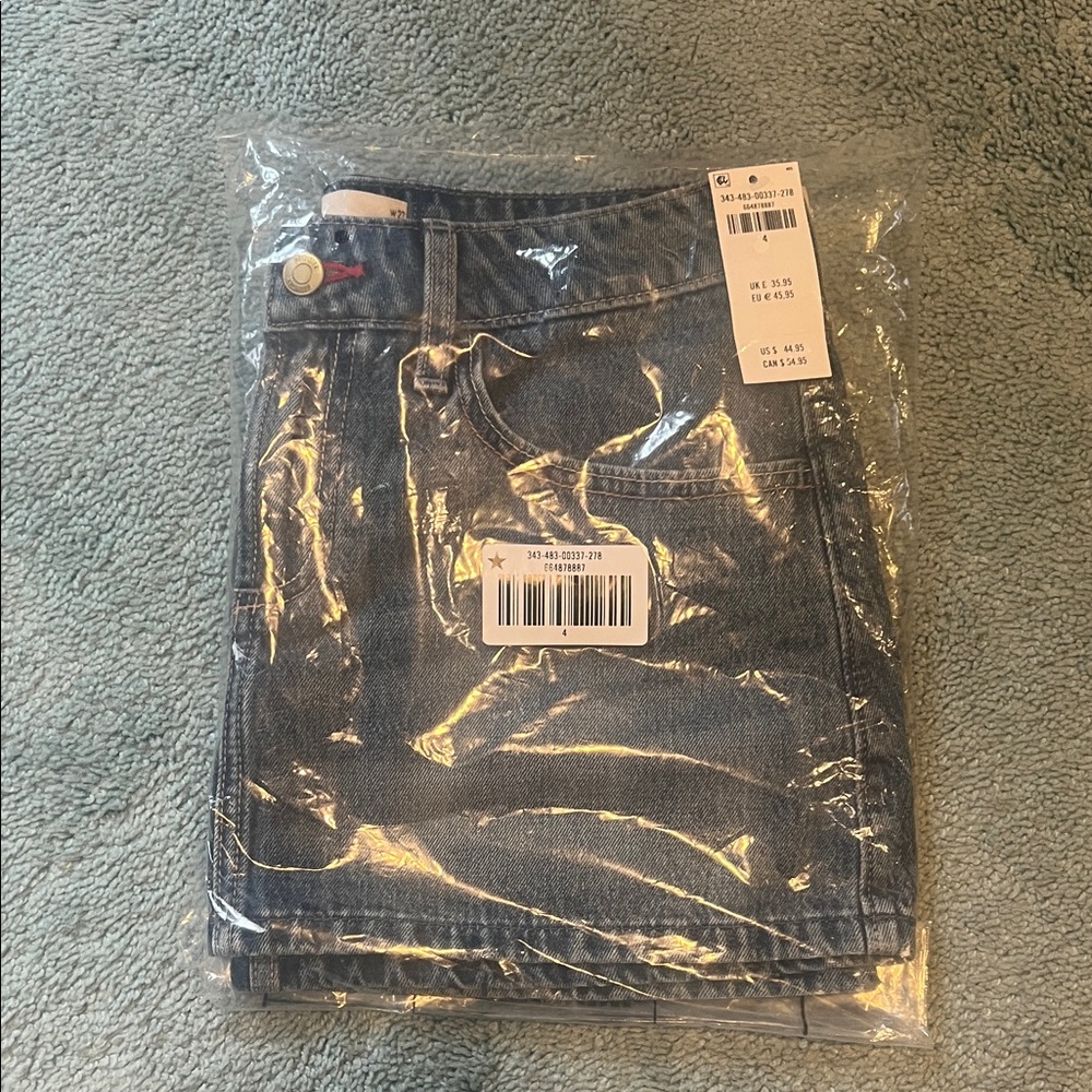 Hollister Blue Denim Jean Miniskirt Size 4